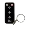 A black remote control with a keychain attached, shown against a white background. Produktbild-Vorschau