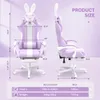 Gaming Chair Stoff mit Katzenohren und Schwanz, Produktbild-Vorschau 2