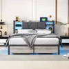 UnboxG Čalouněná postel 140x200cm úložný prostor kovová Náhled obrázku produktu 5