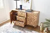FineBuy Sideboard Akazie Massivholz 140 cm 2 Türen & 3 Produktbild-Vorschau 2