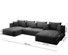 A sectional sofa with dimensions indicated by measurement lines. Produktbild-Vorschau