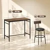 HOMCOM Bartisch mit Barhocker-Set 5 tlg. Bartisch Set mit Produktbild-Vorschau 6