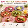 Melamin Teller Set 6er farbenfroh für Alltag & Outdoor Produktbild-Vorschau 3