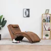 vidaXL Massage Chaiselongue mit Kissen Braun Produktbild-Vorschau 2