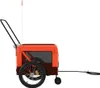 vidaXL Fahrradanhänger Hunde Orange und Schwarz Produktbild-Vorschau 5