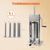 COSTWAY Handmatige worstvuller 5L, verticale Productafbeelding-voorbeeld 3