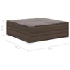 11-tlg. Garten-Lounge-Set mit Auflagen Poly Rattan Braun Produktbild-Vorschau 11