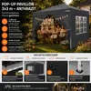 HAGO24 Pop Up Pavillon 3x3m Anthrazit Faltpavillon Produktbild-Vorschau 3