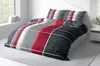Winter Bettwäsche 200x220 cm kariert grau silber rot modern Produktbild-Vorschau 3