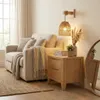 1x lampada da parete in rattan da interno senza fili boho Anteprima dell’immagine prodotto 6