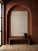 Teppich Beige rechteckig als Wandteppich Wanddekoration Textilkunst Interior Design_#sku_BARK503119374975-BARK503119374976-BARK503119374977# Produktbild-Vorschau