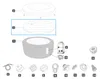 Bestway P08713, Spa-Abdeckung, Bestway, Weiß, Hawaii Produktbild-Vorschau 2