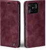 A flip-style phone case for a Xiaomi Redmi 10C is shown from two angles, open and closed. Produktbild-Vorschau