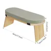 A product shot of a meditation bench with dimensions indicated. Náhled obrázku produktu
