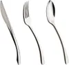 A knife, fork, and spoon are arranged diagonally on a white background. Produktbild-Vorschau