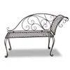 A metal garden bench with ornate scrollwork. Podgląd zdjęcia produktu