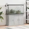 vidaXL Aquariumständer Betongrau 101 x 41 x 58 cm Produktbild-Vorschau 2