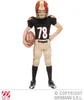 A child dressed in an American football costume, holding a football. Produktbild-Vorschau