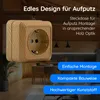 Aufputz Steckdose Ahorn Holzoptik – 1-fach Schutzkontakt Produktbild-Vorschau 2