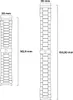 A diagram showing two watch straps with dimensions indicated. Produktbild-Vorschau