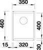 Blanco SUBLINE 320-U lavello 350 x 460 mm nero 525983 Anteprima dell’immagine prodotto 3