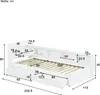 Stauraumbett 90x200 cm, Lattenrost, Schubladen, Regal, Produktbild-Vorschau 9