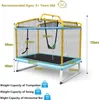 Trampolino KOMFOTTEU per bambini, 3 in 1, con altalena Anteprima dell’immagine prodotto 6