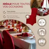 DETEX® 6x Housse de chaise rouge bordeaux tissu stretch Voir les images du produit 3