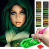 ARTULIO - Diamond Painting Set - Frauenporträt in Grün - 40 Produktbild-Vorschau 1