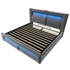 Letto imbottito idraulico Flieks 140x200 cm con porte di Anteprima dell’immagine prodotto 10