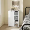 SoBuy Wäscheschrank BZR218-W in Weiß mit dekorativen Elementen im Schlafzimmer Anteprima dell’immagine prodotto