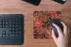 MuchoWow® Mauspad Mousepad Blumen - Blätter - Design 20x20 Produktbild-Vorschau 5