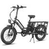 A black electric cargo bike is shown against a white background. Náhled obrázku produktu