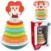 Musikalische Stapelringe Tier-Turm Baby-Spielzeug mit Licht Produktbild-Vorschau 1
