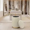 Relaxdays - Pouf en velours, pouf avec rangement, Voir les images du produit 3