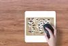 MuchoWow® Mauspad Mousepad Weltkarte Kinder - Weiß - Tiere Produktbild-Vorschau 3