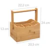 Pojemnik na przybory kuchenne z uchwytem, bambus Podgląd zdjęcia produktu 3