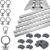 Airlineschiene halbrund Aluminium 1,5 m, 4er Set - silber Produktbild-Vorschau 1