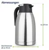 Edelstahl Isolierkanne 2 Liter mit Einhandbedienung Produktbild-Vorschau 7