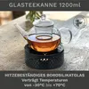 Creano Teekanne aus Glas 1,2l mit Glassieb und schwarzem Produktbild-Vorschau 2