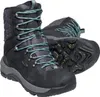 A pair of black winter boots with teal laces, shown from a diagonal angle against a white background. Produktbild-Vorschau