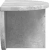 A close-up, side view of a gray, concrete-like shelf with a rounded edge. Produktbild-Vorschau