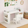 COSTWAY Kindertafelset met stoel, inklapbare tafel met Productafbeelding-voorbeeld 2