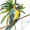MuchoWow® Poster Dschungel - Papagei - Zweig 100x100 cm - Produktbild-Vorschau 1
