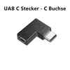 USB C Stecker auf USB C Buchse Adapter Winkelstecker 90° Produktbild-Vorschau 2