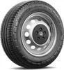 A close-up studio shot of a Michelin Agilis 3 tire mounted on a silver steel wheel. Podgląd zdjęcia produktu
