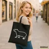 Huuraa Jutebeutel Capybara Silhouette 10 Liter Black Produktbild-Vorschau 2