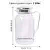 Wasserkrug 2 L mit Deckel & Filter – Kunststoff Saftkrug Produktbild-Vorschau 2