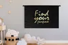 MuchoWow® Wandteppich Wandbehang Zitat - Ziel - Schwarz - Produktbild-Vorschau 3