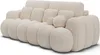 A cream-colored corduroy sofa with a modular, rounded design. Produktbild-Vorschau